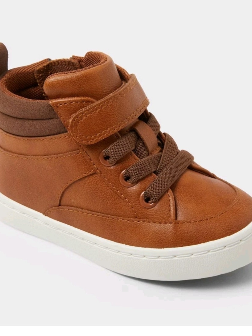 Brown High-Top Kids Aidan Sneakers - Stylish Everyday Shoes/Boots